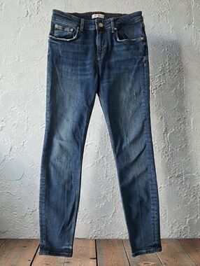 Zara Woman Premium Denim Collection Distressed Jeans